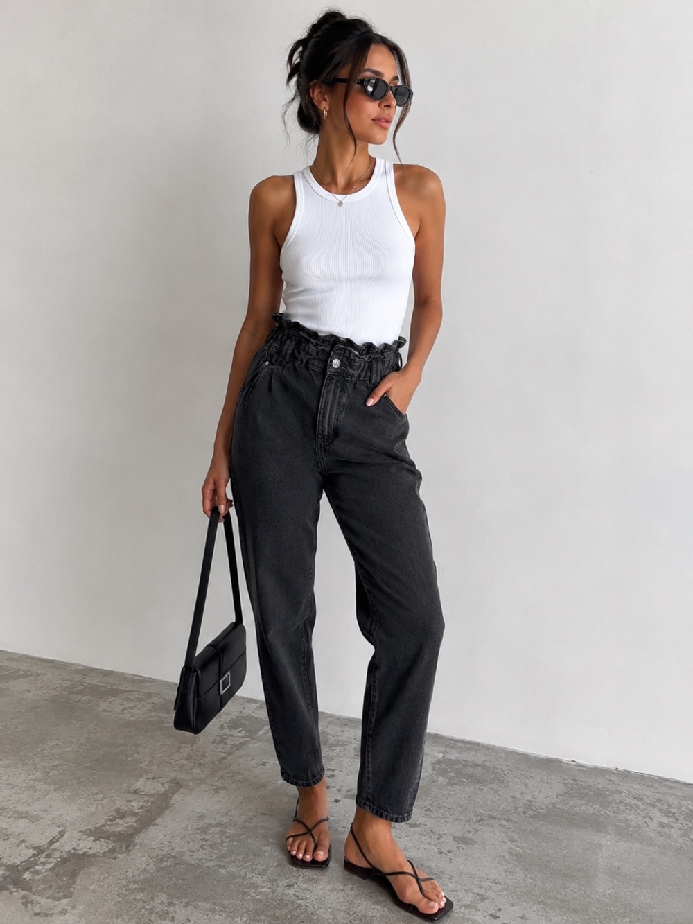 ZARA • paper bag jeans